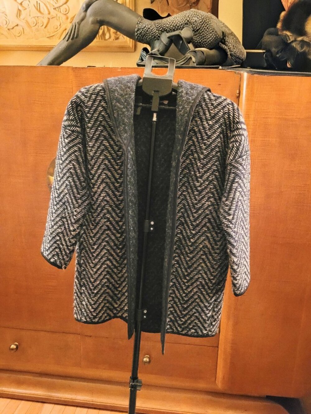 Madewell Wool Short Cape Coat with Hood